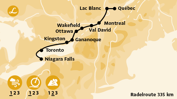Kanada Radreise Karte